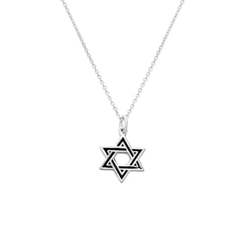 Necklace 952 Silver Plated- "Magen David"