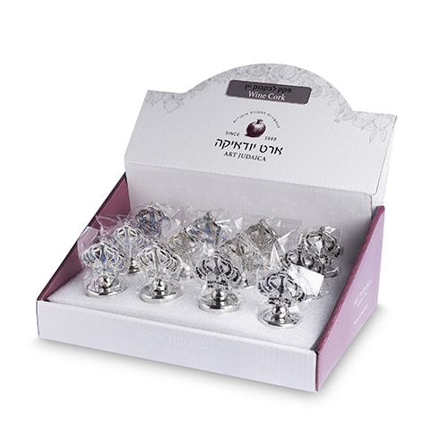 Full Display: Wine Cork 12pc Silver Color