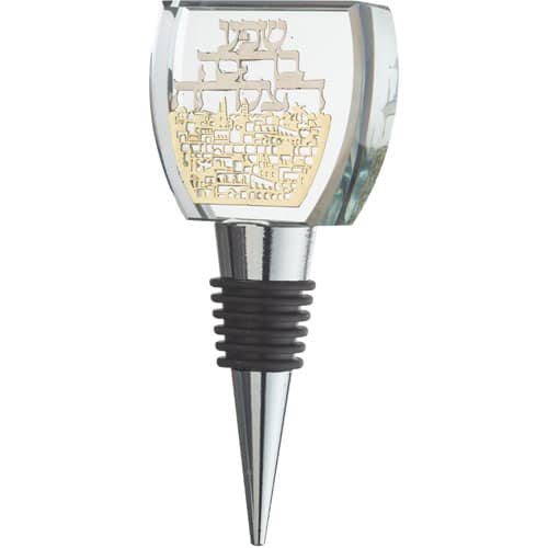 Crystal Wine Stopper 9 cm with Laser Cut Plaque