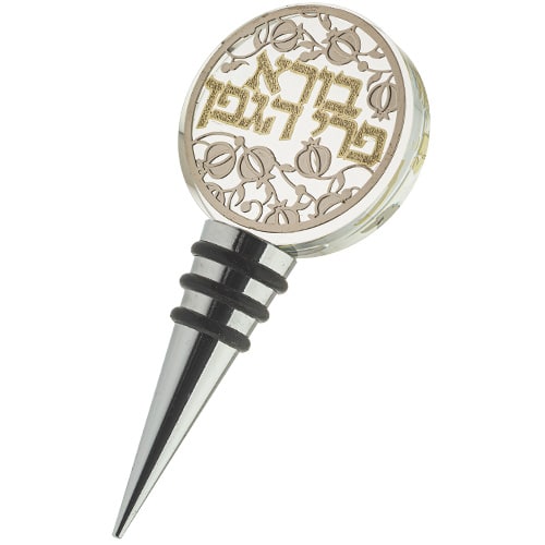 Crystal Wine Stopper 9 cm with Laser Cut Plaque