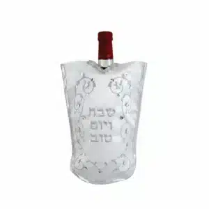 Satin Cover for Wine Bottle "Leaves" Dessign 26 cm