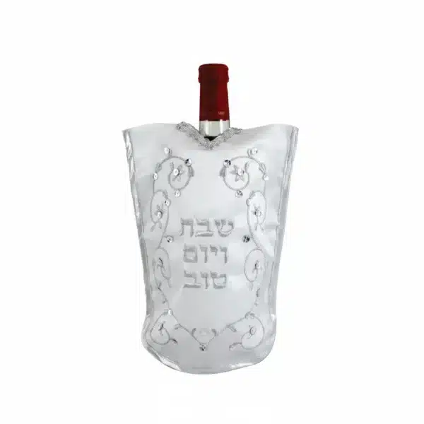 Satin Cover for Wine Bottle "Leaves" Dessign 26 cm