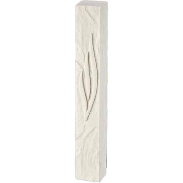 Polymer "Concrete" Mezuzah 20 cm, Stone - Like, White