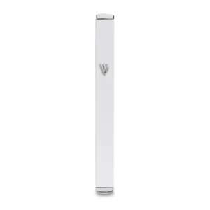 Aluminum Mezuzah with Cork 15cm - White