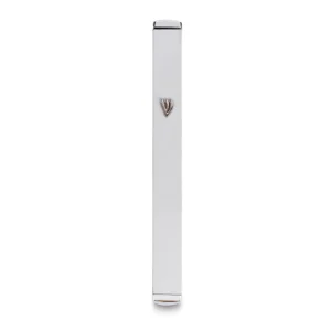 Aluminum Mezuzah with Cork 15cm - Matte Silver