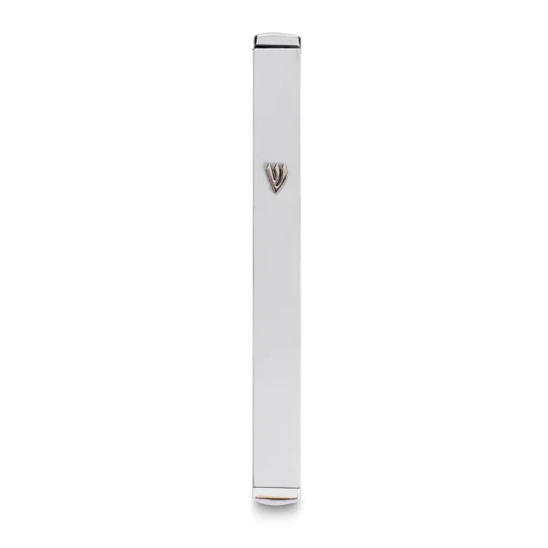 Aluminum Mezuzah with Cork 15cm - Matte Silver
