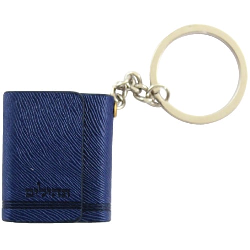 Tehillim Keyholder 3.5cm- Leatherette with Magnet - Blue