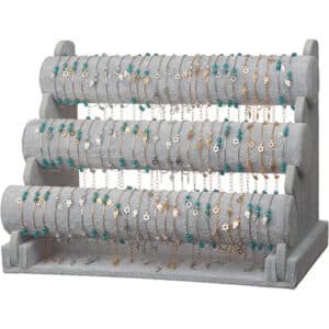 C Bracelets with Amulets - Assorted Set 72 Pcs On Stand