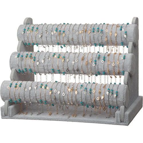 C Bracelets with Amulets - Assorted Set 72 Pcs On Stand
