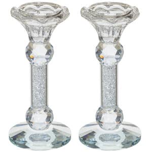 Crystal Candlesticks with Stones 15 cm