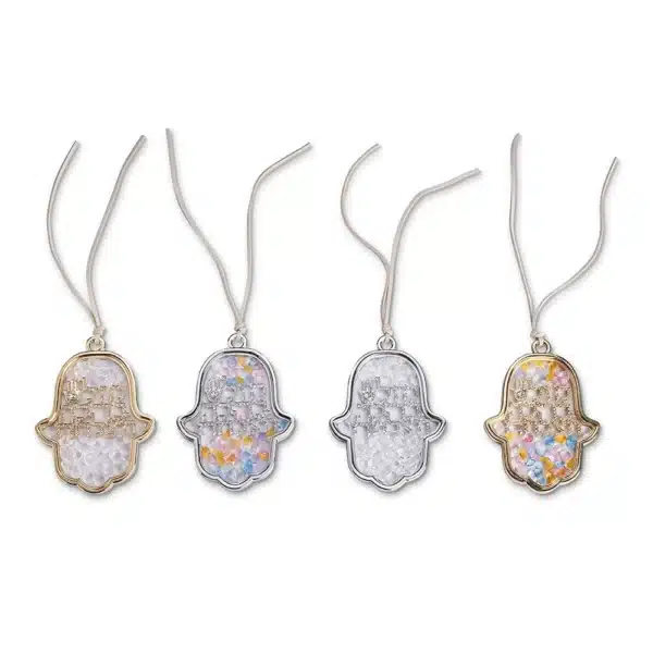 Full Display- Metal and Acrylic Hamsa 10 cm, for the Car