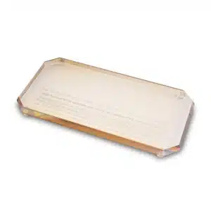 Crystal Tray for Candle Holders 36x18 cm - Gold