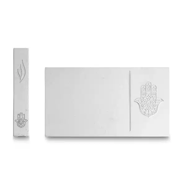 Polymer Set - Door Sign 25*14 cm and Mezuzah Size 15 cm