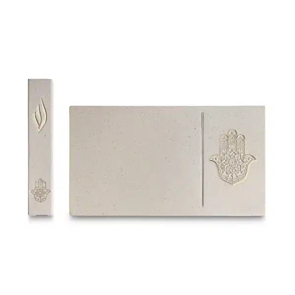 Polymer Set - Door Sign 25*14 cm and Mezuzah Size 15 cm