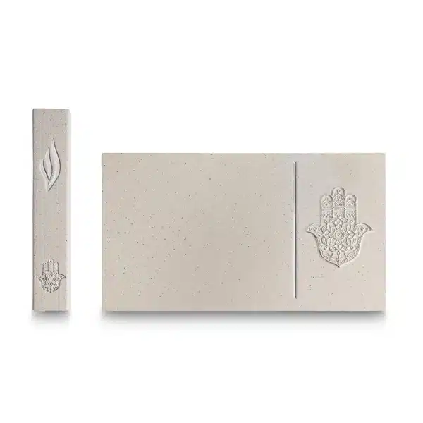 Polymer Set - Door Sign 25*14 cm and Mezuzah Size 15 cm