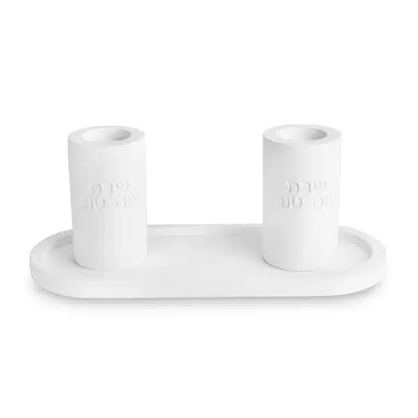 Polymer "Concrete" Set: Candle Holders and Tray