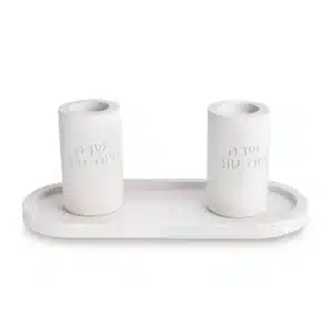 Polymer "Concrete" Set: Candle Holders and Tray