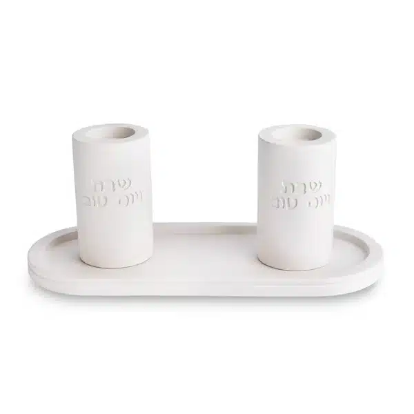 Polymer "Concrete" Set: Candle Holders and Tray