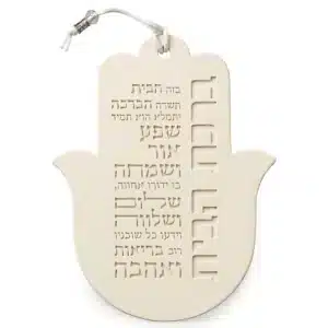Polymer "Concrete" Hamsa 19*14 cm- Business Blessing