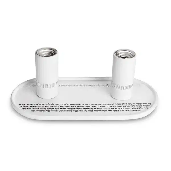Polymer set Tray and Candlesticks