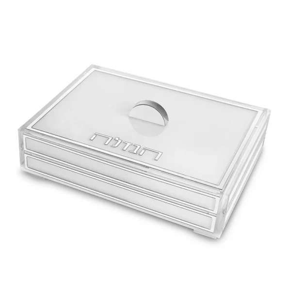 Acrylic Havdalah Set In a Silver-Tone Box 23.2*17.5 cm
